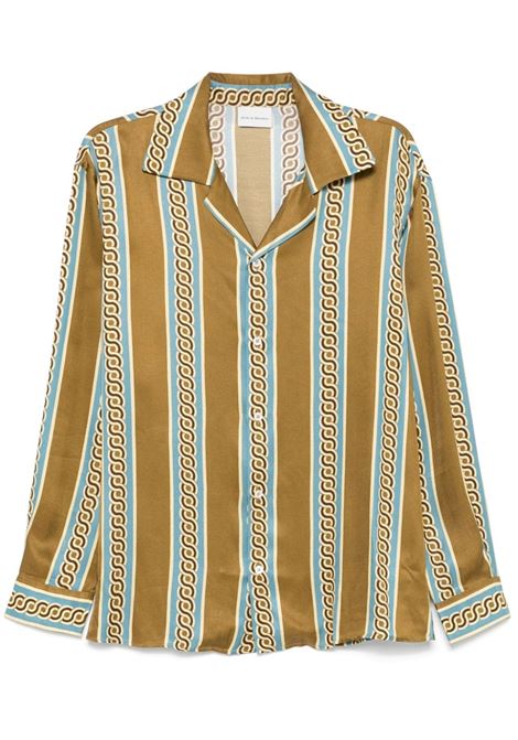 Mustard and multicolour  Tresses shirt Drôle de monsieur - men